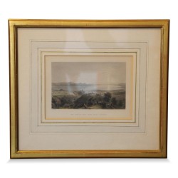 Farbstich \"Das Pays de Vaud, von oberhalb von Lausanne\" von H. Jordan.